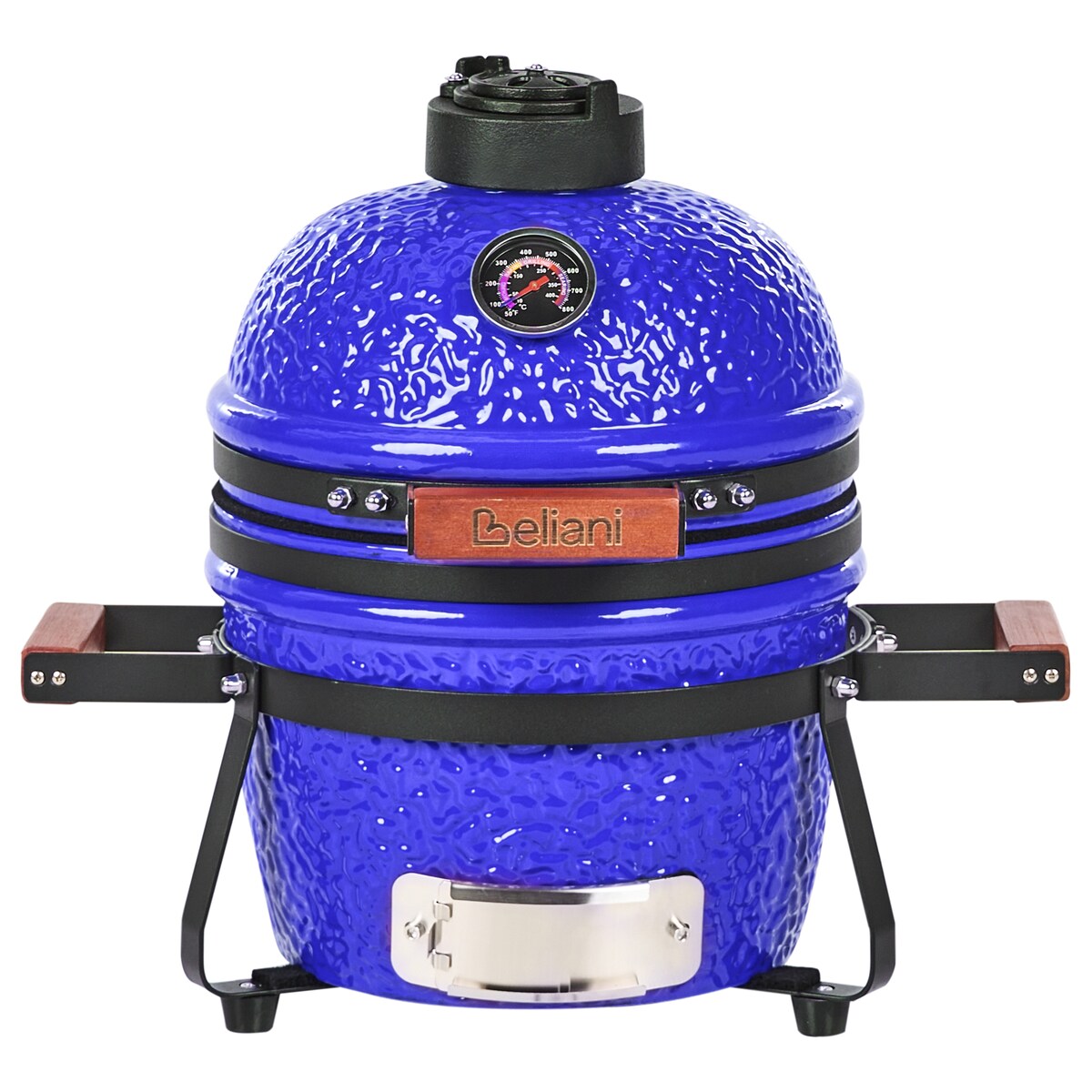 Mini grill węglowy KAMADO Ceramika Niebieski