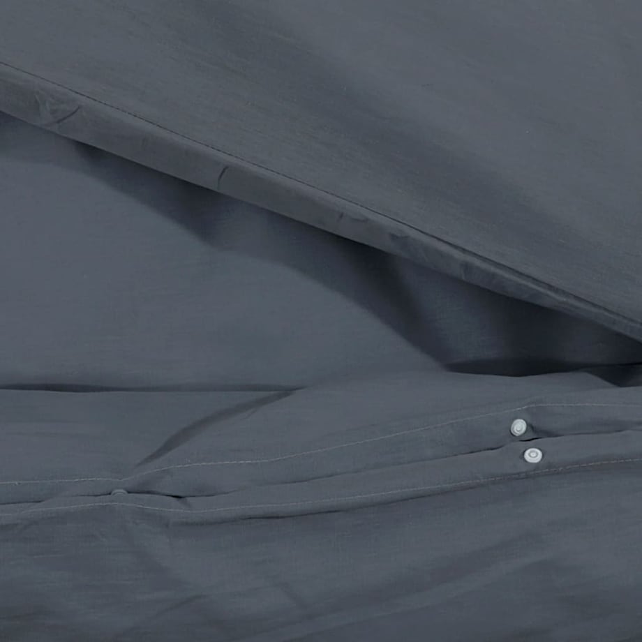 vidaXL Zestaw pościeli, antracytowy, 200x220 cm, lekka mikrofibra