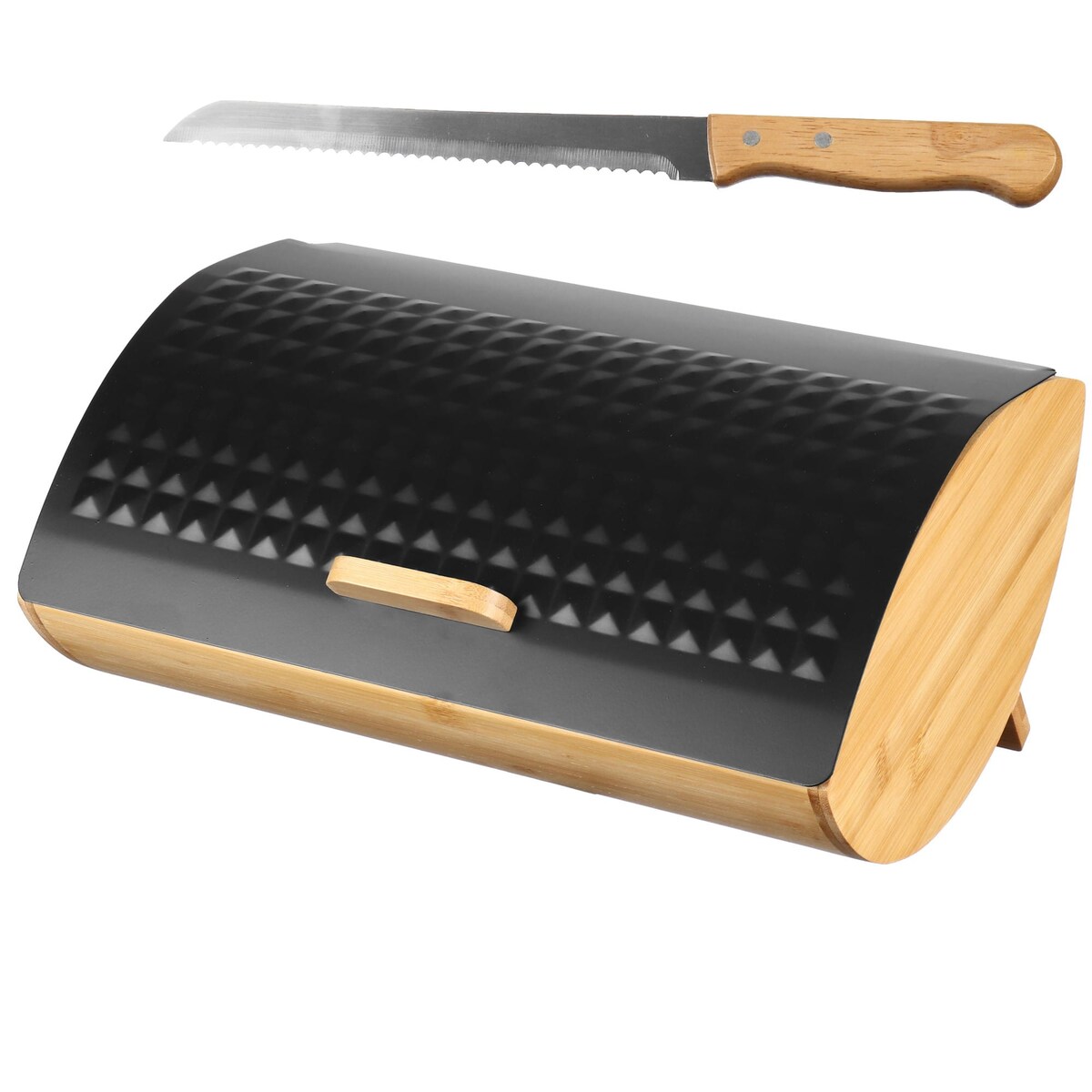 Chlebak bambusowo-stalowy BRUNBESTE Cosmic Czarny