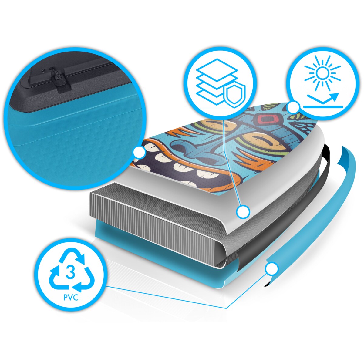 Deska SUP do pływania pompowana Paddle Aquasurf 275cm Soke ZESTAW