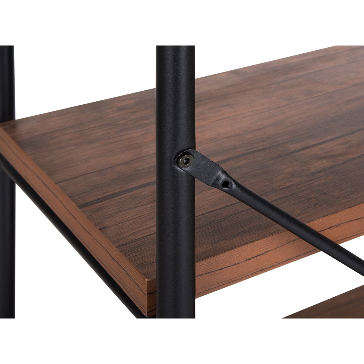 Regał 4 półki ciemne drewno BRISBANE