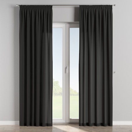 Zasłona na taśmie marszczącej 1 szt. 130x260 czarny