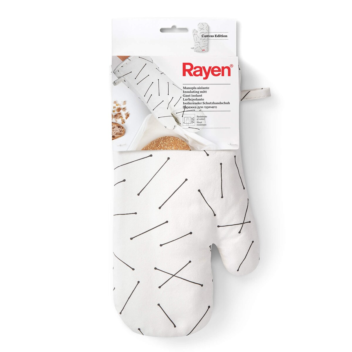 Rękawica kuchenna Rayen - 33 x 17 cm, Biały