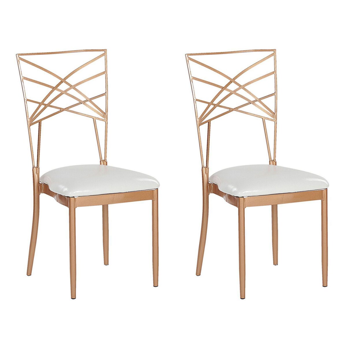 Zestaw 2 krzeseł do jadalni złoty GIRARD