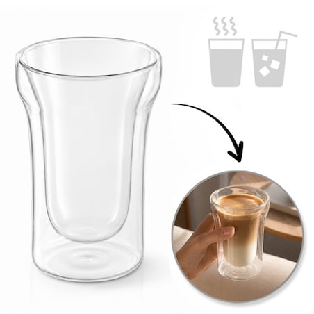 Szklanka termiczna z podwójnym dnem 240 ml 1szt SZK220