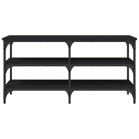 vidaXL Ławka na buty, czarna, 100x38,5x49 cm, materiał drewnopochodny
