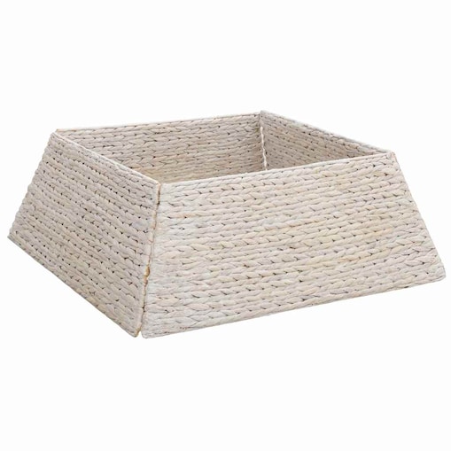 vidaXL Kołnierz do Choinki Biały 70 x 70 x 28 cm Hiacynt wodny