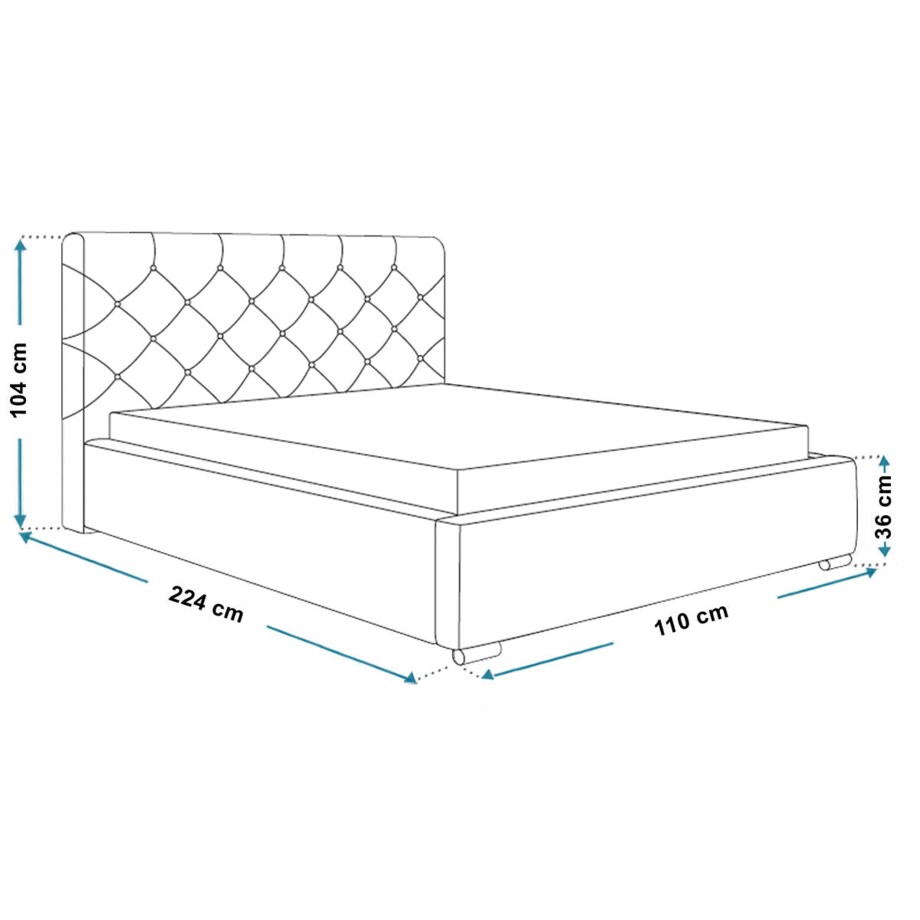 Łóżko jednoosobowe 90x200 BEN 11 - zielone