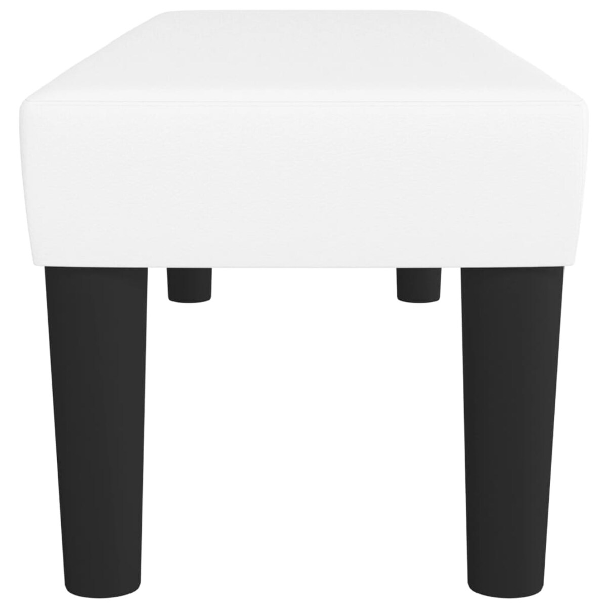 vidaXL Ławka, biała, 100x30x30 cm, tapicerowana sztuczną skórą