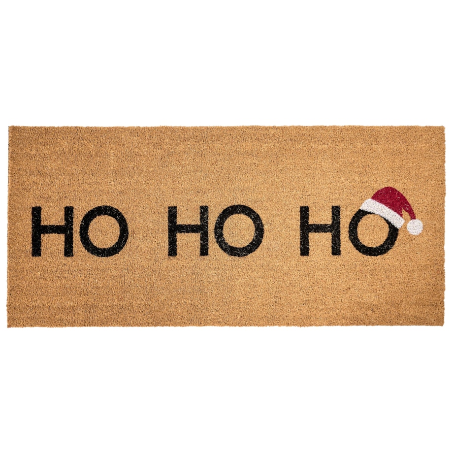 Wycieraczka PALAKPAKIN Naturalny 55 x 120 cm Wzór świąteczny Włókno kokosowe