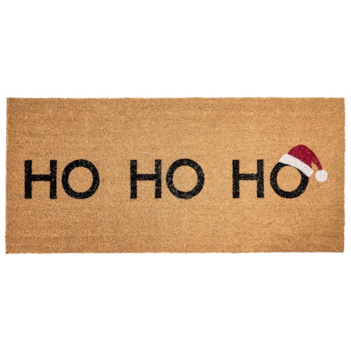 Wycieraczka PALAKPAKIN Naturalny 55 x 120 cm Wzór świąteczny Włókno kokosowe