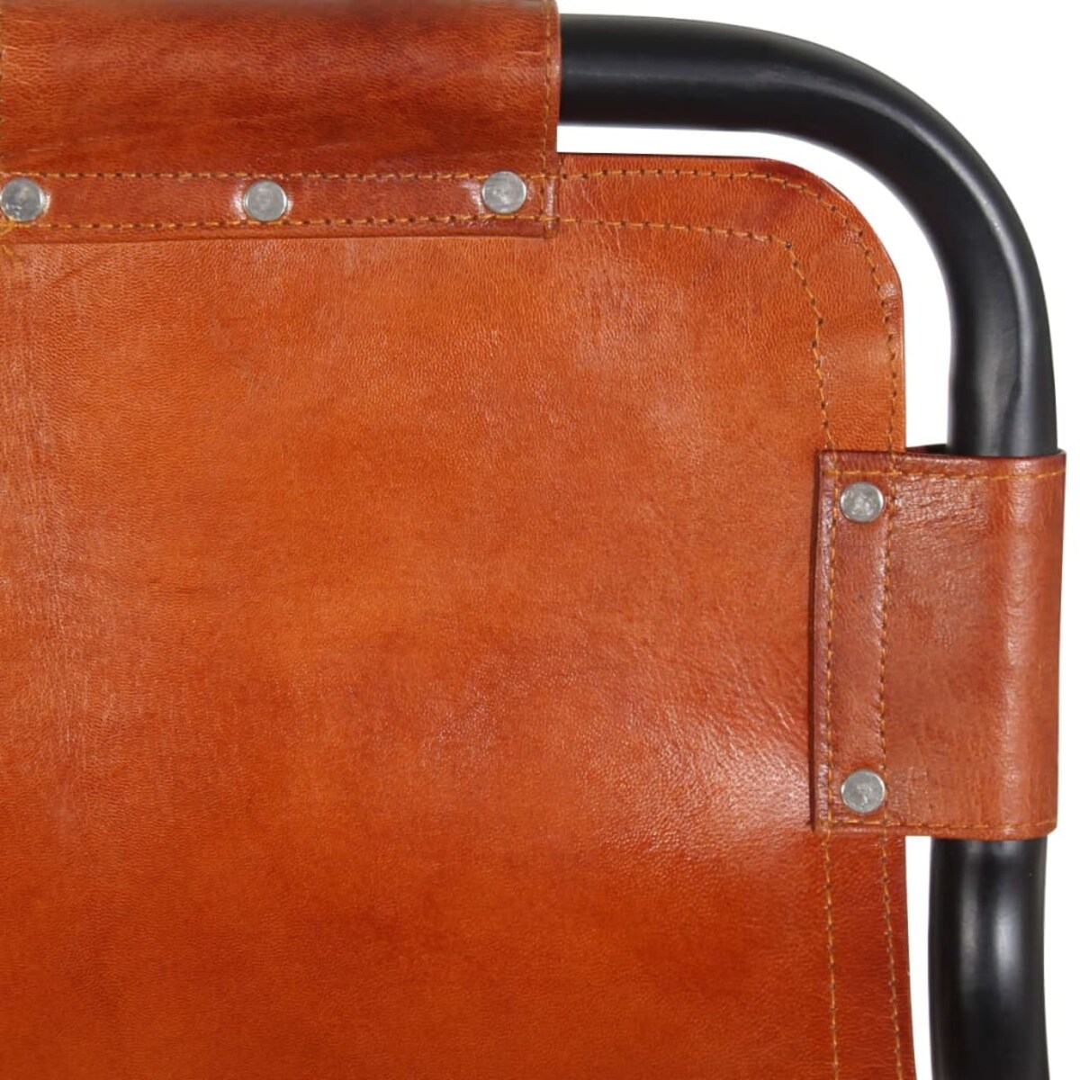 vidaXL Stołki barowe, 2 szt., skóra naturalna