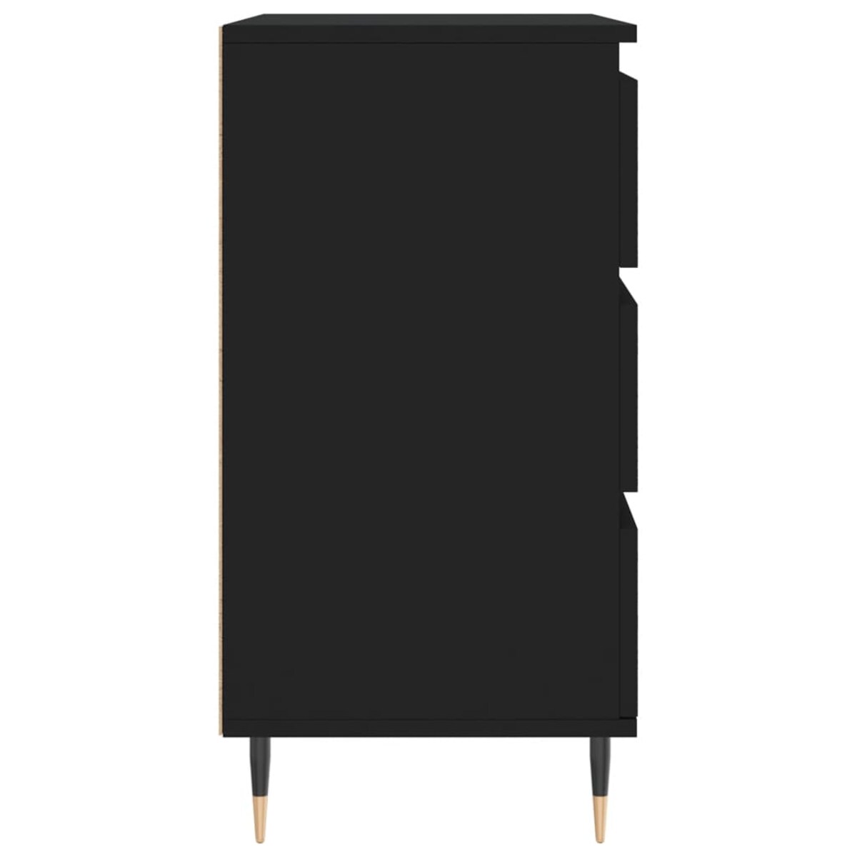 vidaXL Komoda, czarna, 60x35x70 cm, materiał drewnopochodny