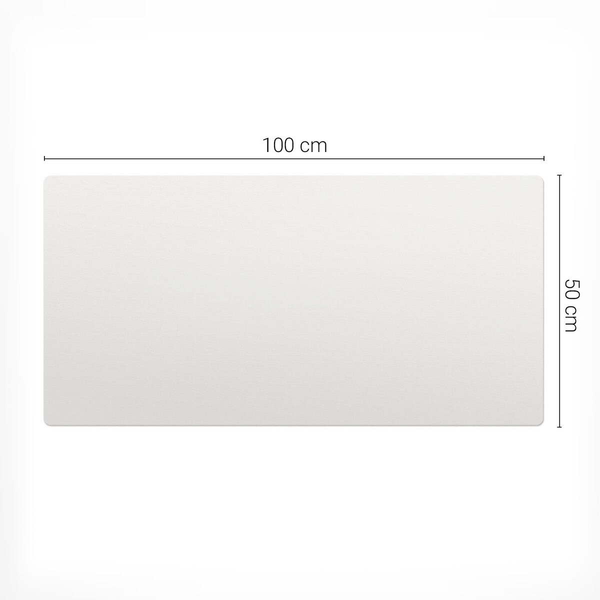Szara mata na biurko Kolor Ivory, 100x50 cm