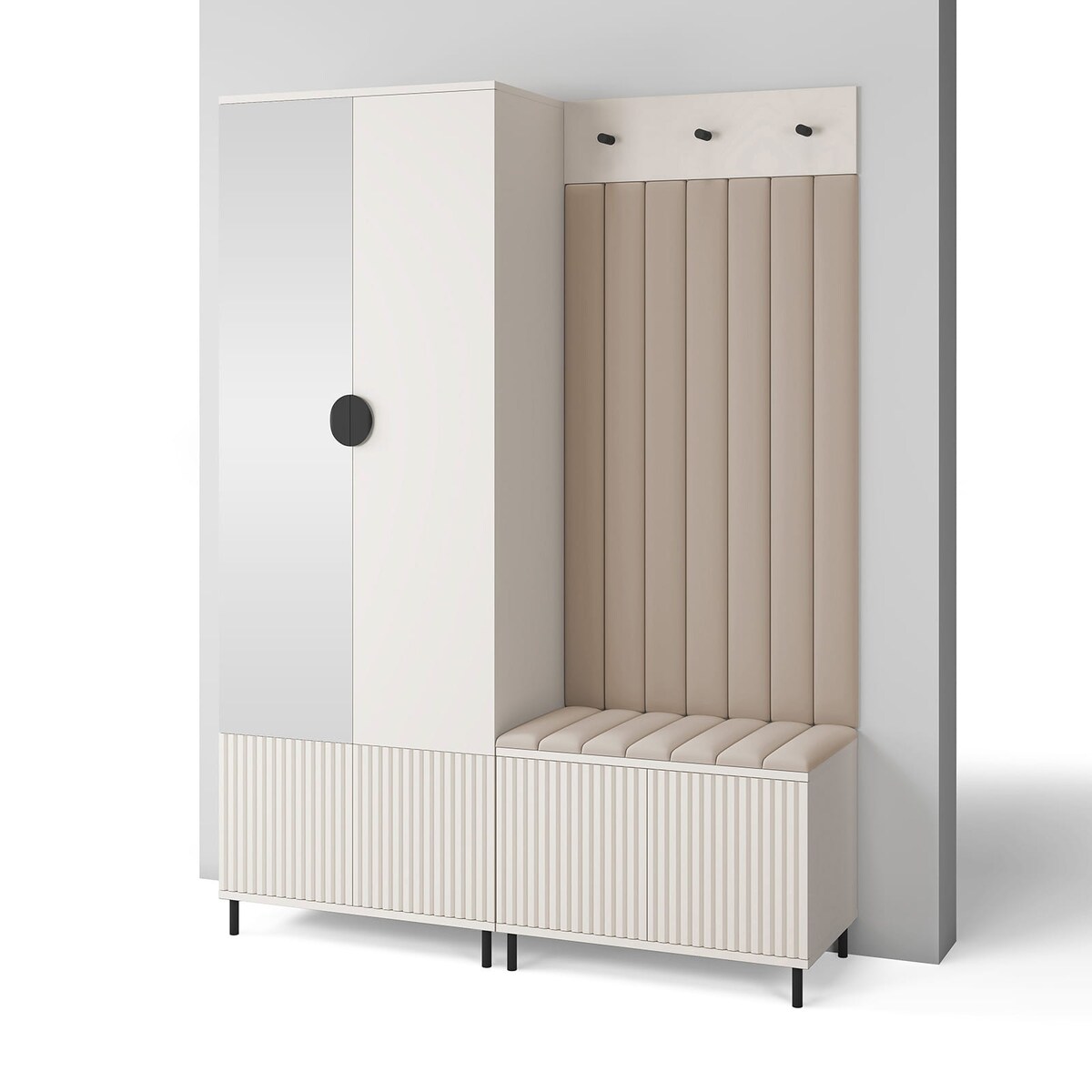 Szafa do przedpokoju z lustrem Ritmo wersja 1 wysokie nogi Trinity 02