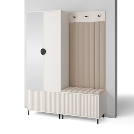 Szafa do przedpokoju z lustrem Ritmo wersja 1 wysokie nogi Trinity 02