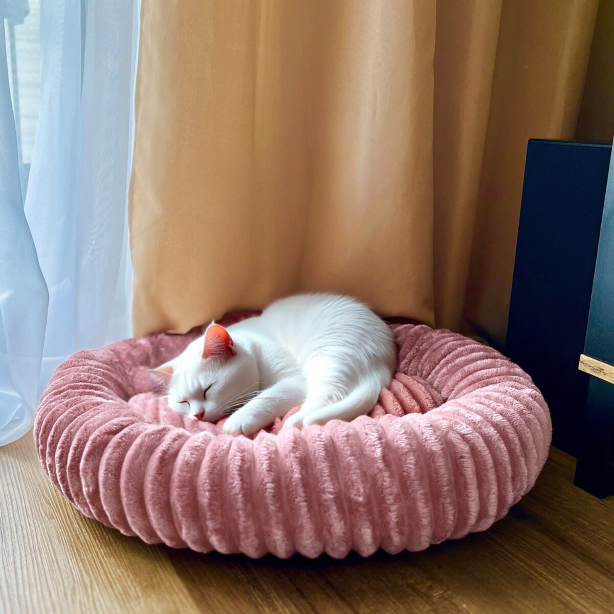 Urocze legowisko dla kota LUNA, 75x65 cm, Róż