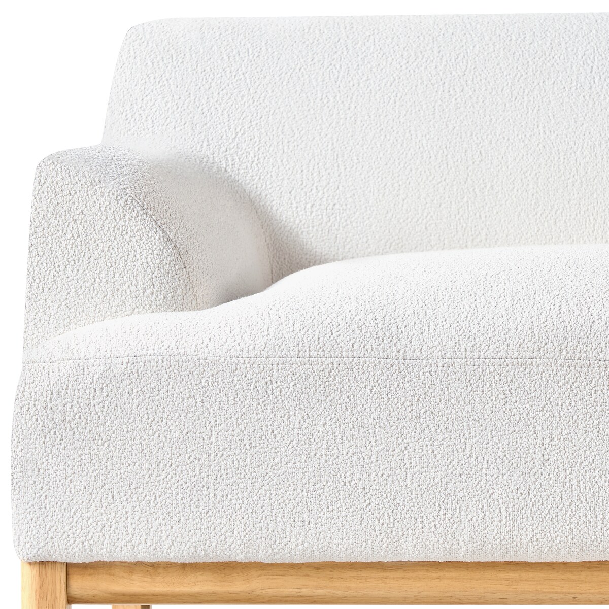 Sofa dla 3 osób SOSJO Boucle Złamana biel