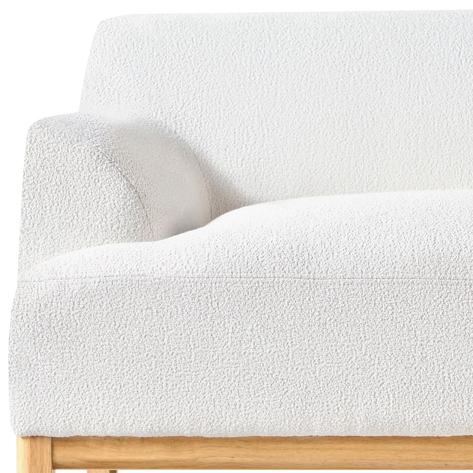 Sofa dla 3 osób SOSJO Boucle Złamana biel