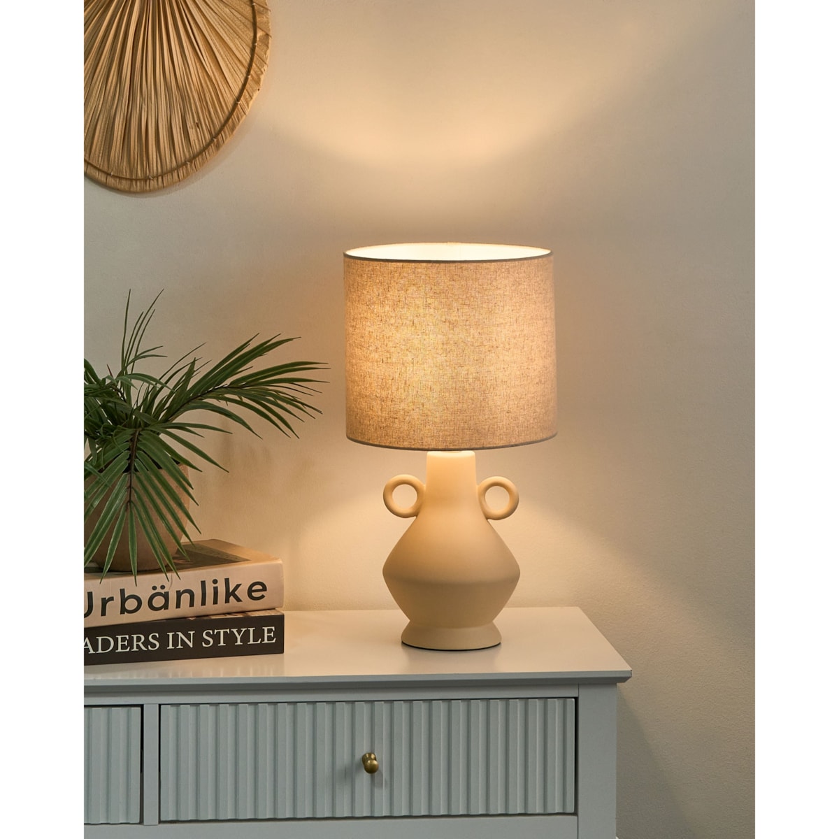 Lampa stołowa KERULEN Ceramika Beżowy