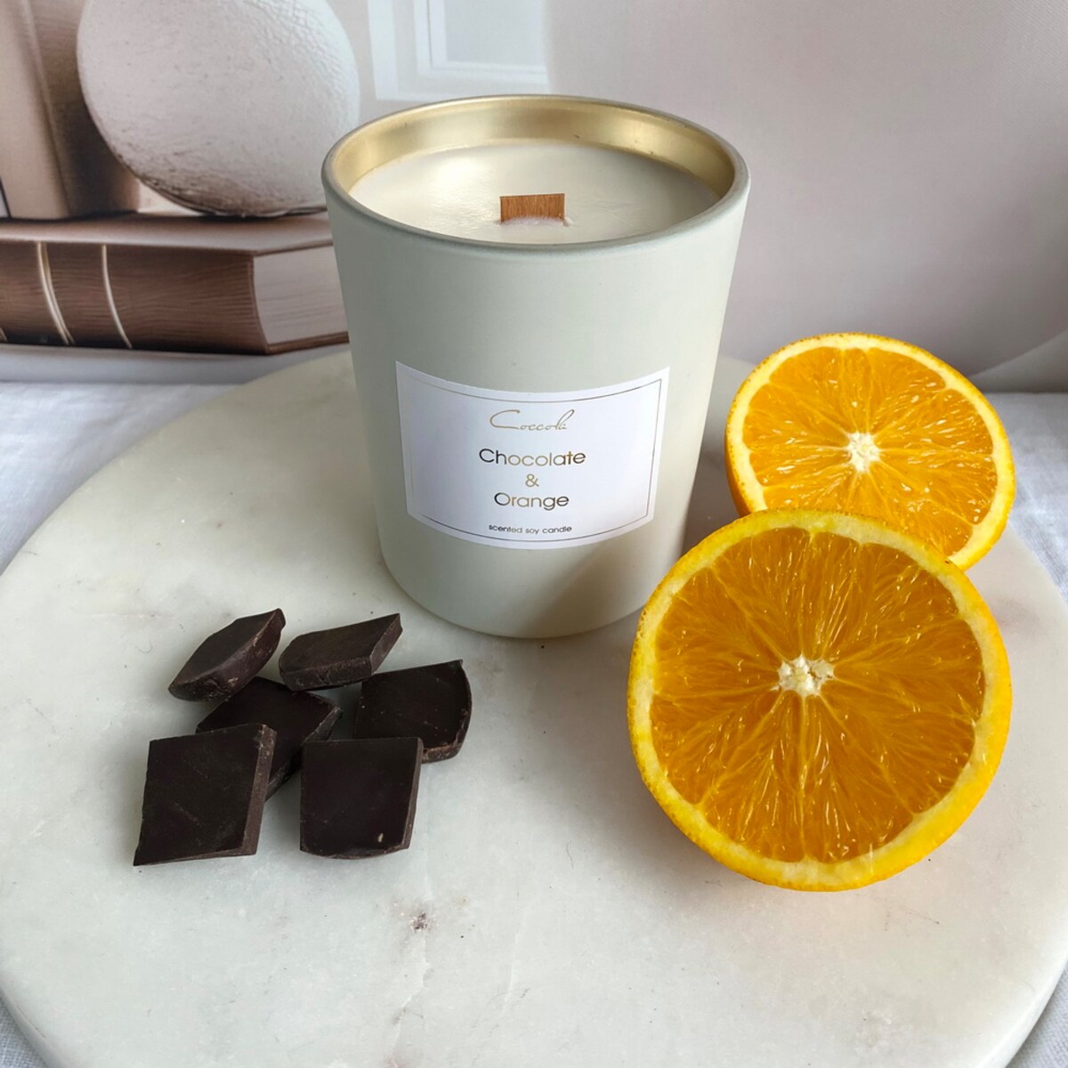 Chocolate & Orange- 360 gram ekologiczna naturalna świeca sojowa