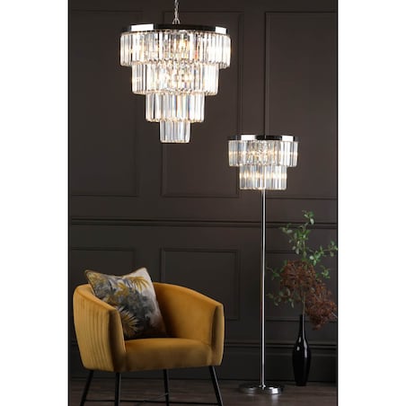 Pałacowa lampa wisząca Angel ANG0808 Dar Lighting kryształ chrom przezroczysta