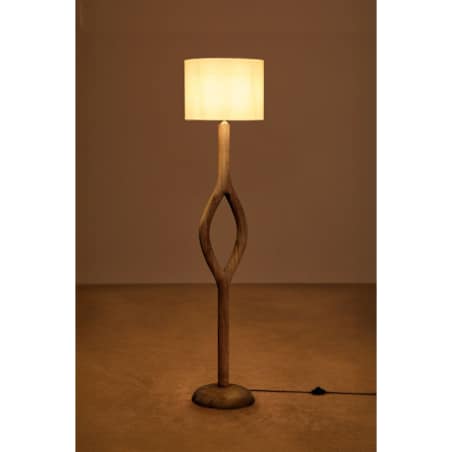 Lampa podłogowa Gracia z drewna mango, 165 cm