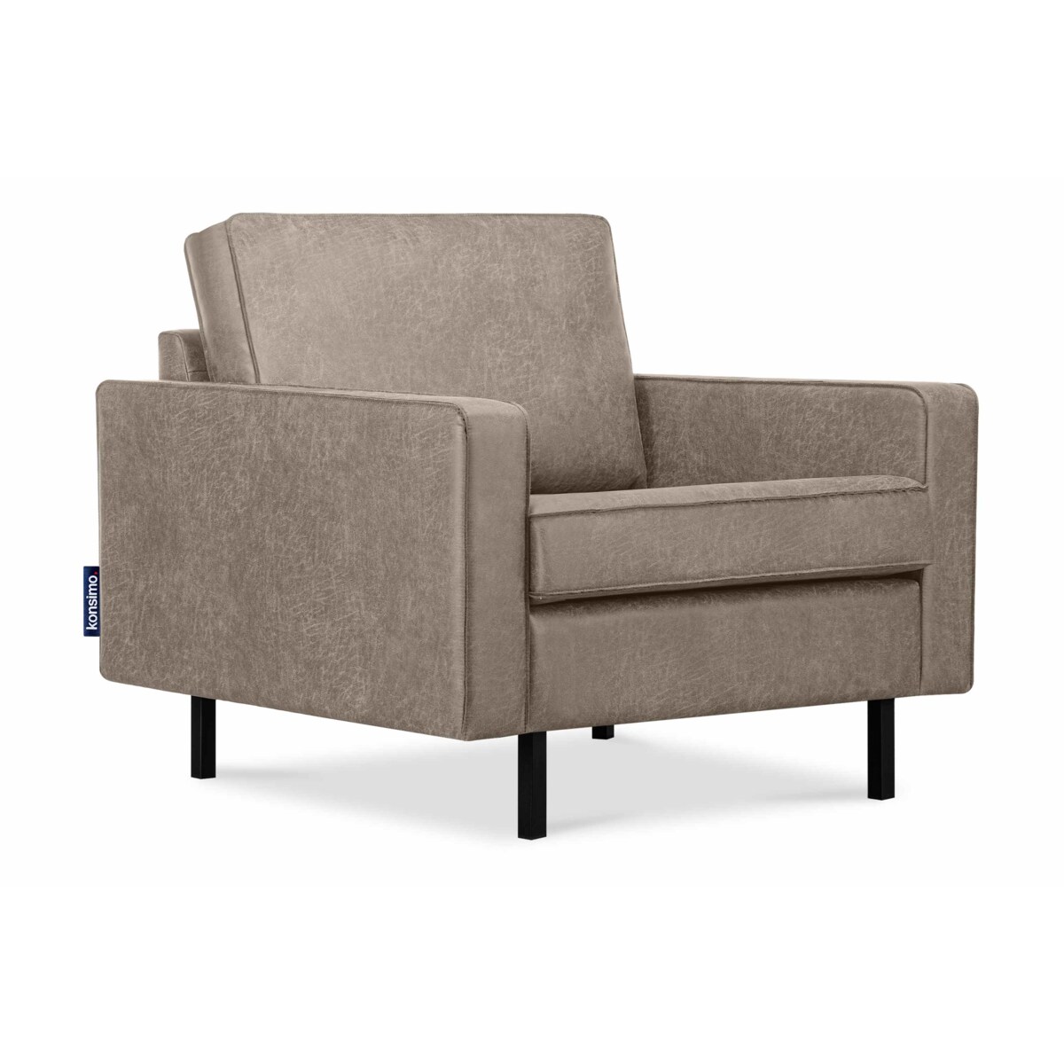 KONSIMO INVIA Fotel w stylu loftowym - kolor szary