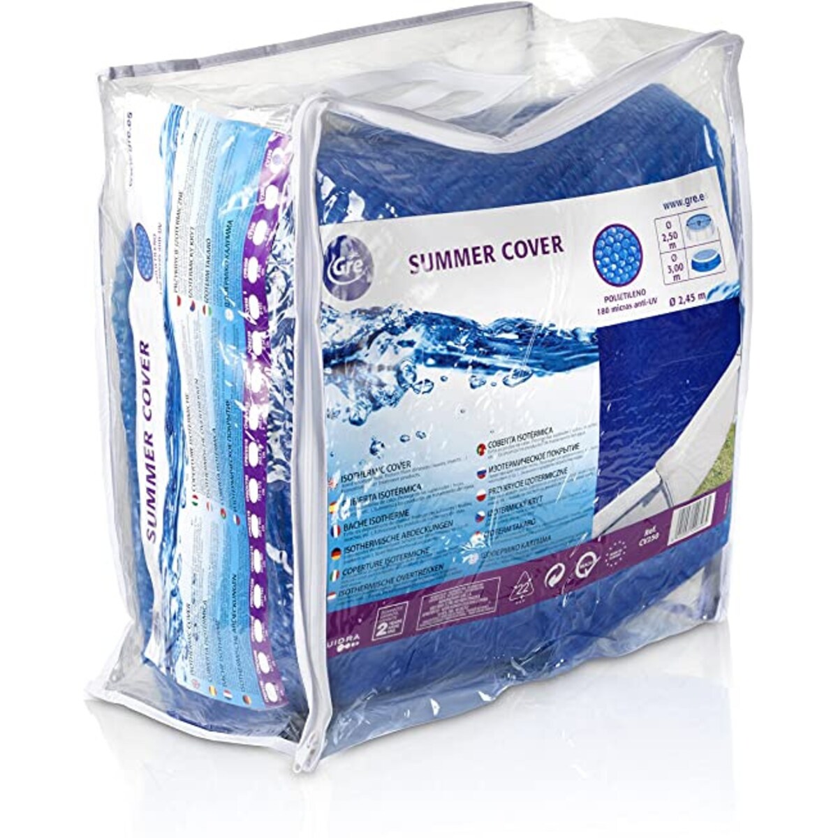 Pokrywa solarna basenowa 640cm GRE