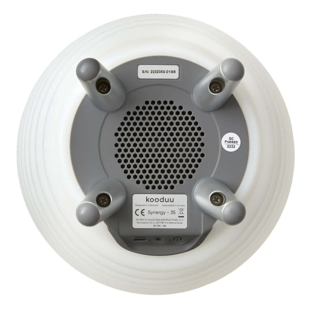 KOODUU SYNERGY 35 Lampa LED z głośnikiem i coolerem na napoje - 41 x 24 cm, Biały