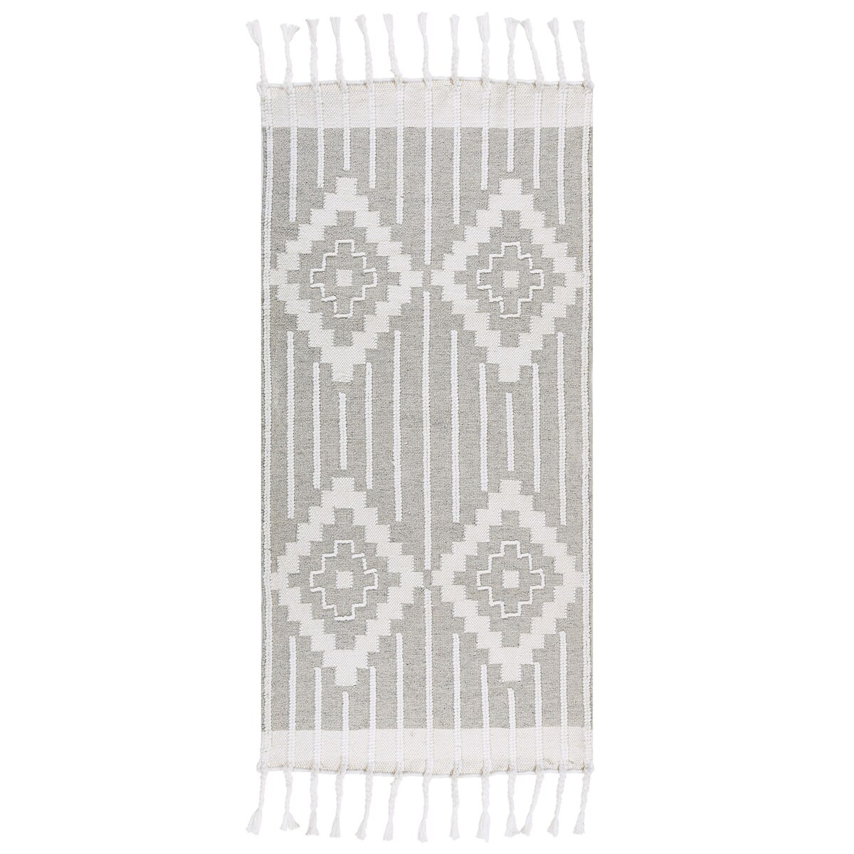 Dywan 80 x 150 cm szaro-biały TABIAT