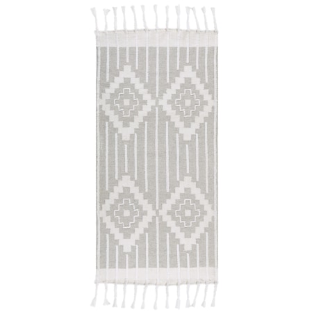 Dywan 80 x 150 cm szaro-biały TABIAT