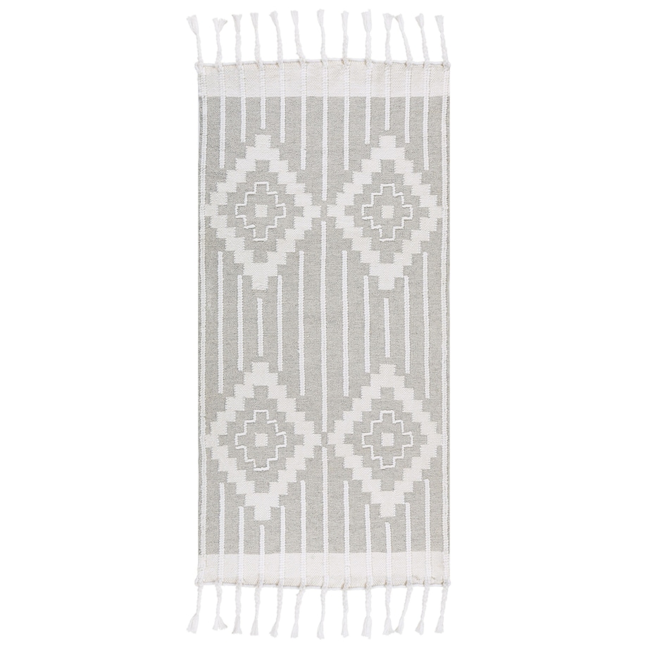 Dywan 80 x 150 cm szaro-biały TABIAT