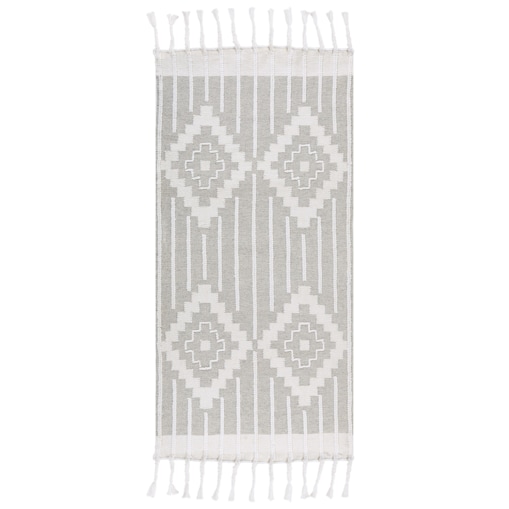 Dywan 80 x 150 cm szaro-biały TABIAT