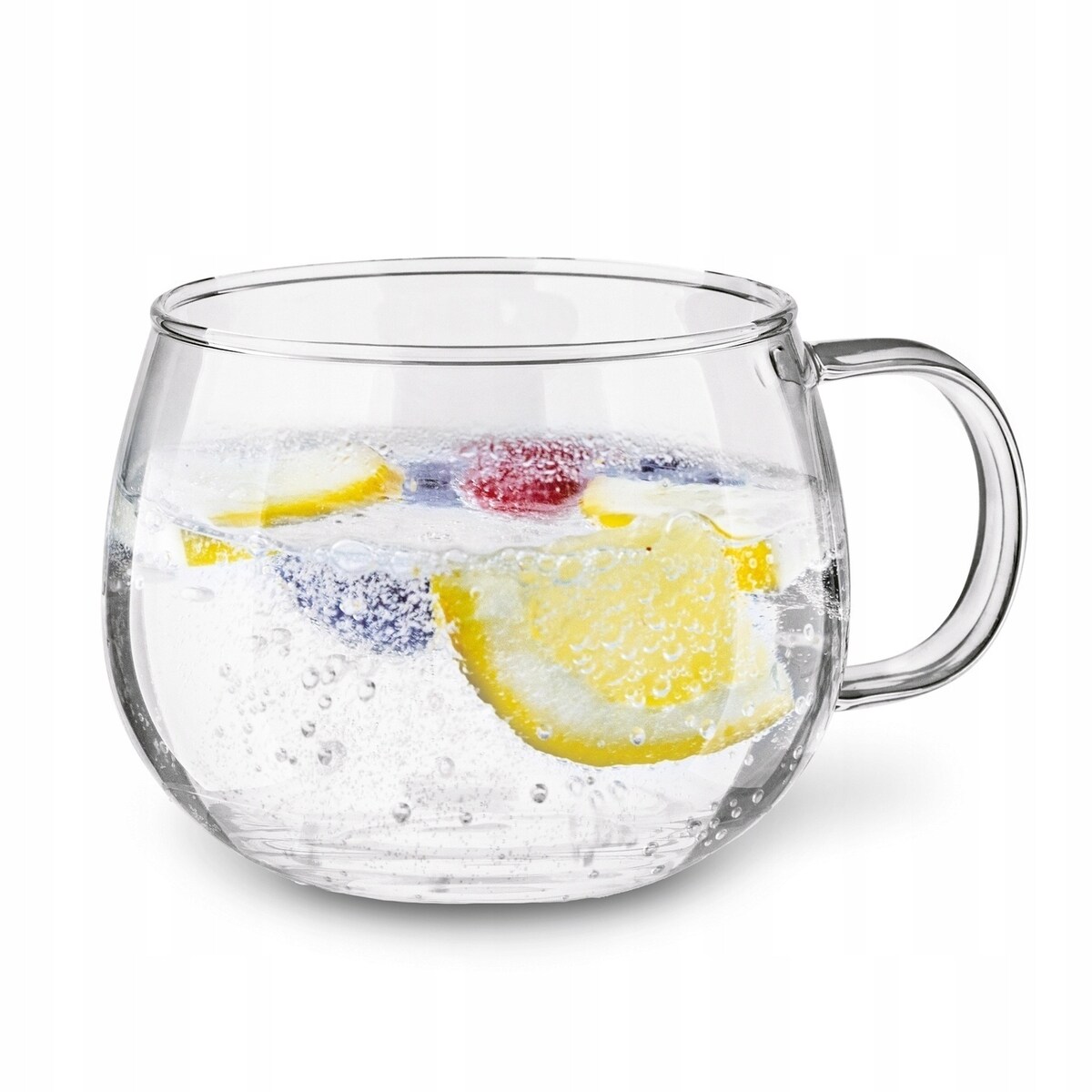 SZKLANKA Z UCHEM bańka na kawę cappuccino herbatę 6szt 400ml napoje święta