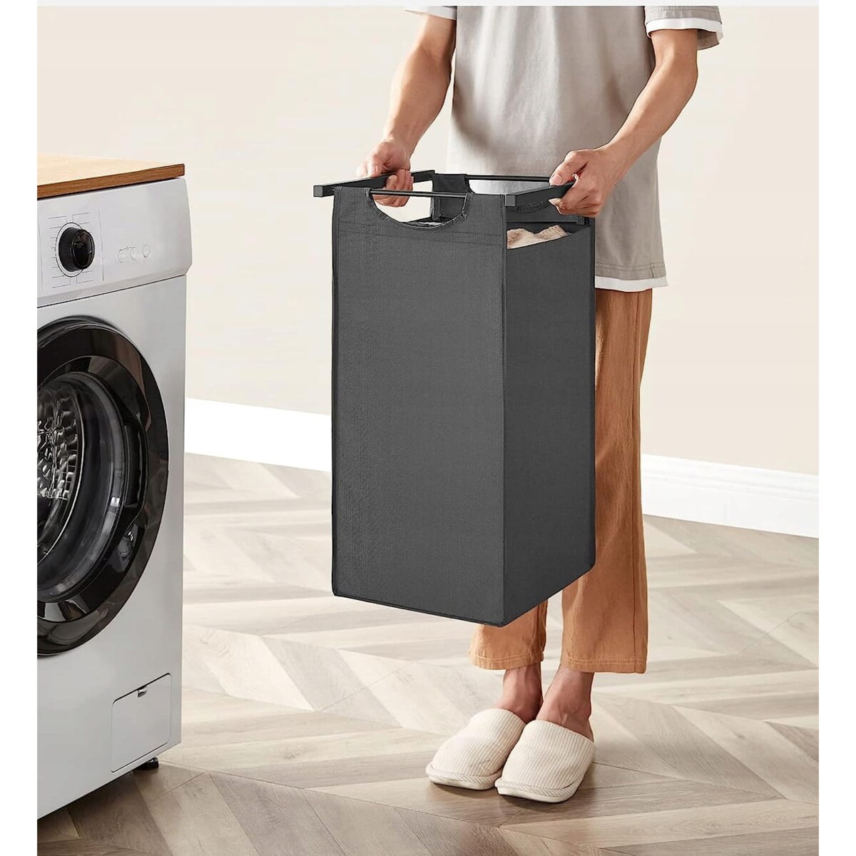 Szafka Łazienkowa 92,5X33X72 Cm Szary, Czarny