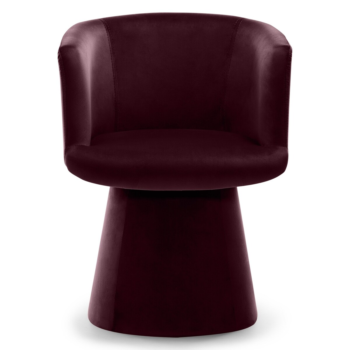 Krzesło obrotowe aksamitne burgundowe Nalf