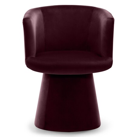 Krzesło obrotowe aksamitne burgundowe Nalf