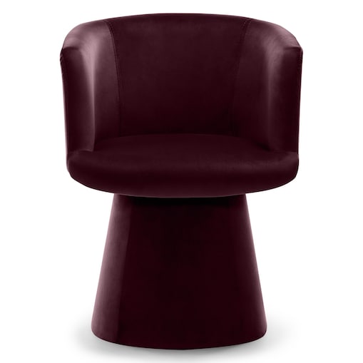 Krzesło obrotowe aksamitne burgundowe Nalf