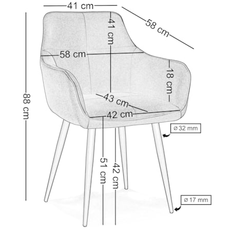 Krzesło tapicerowane welurowe QUATTRO velvet granatowy