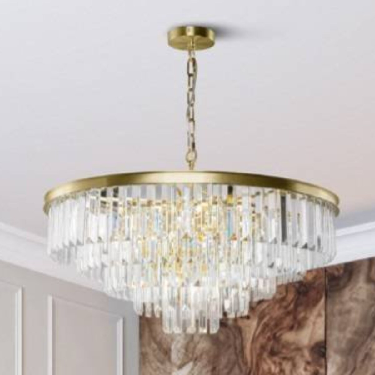 Pałacowy żyrandol Revero MOD085PL-16BS Mytoni kryształy mosiądz