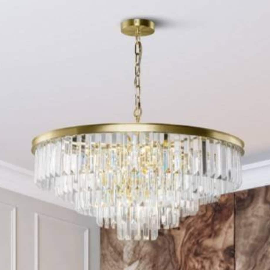 Pałacowy żyrandol Revero MOD085PL-16BS Mytoni kryształy mosiądz