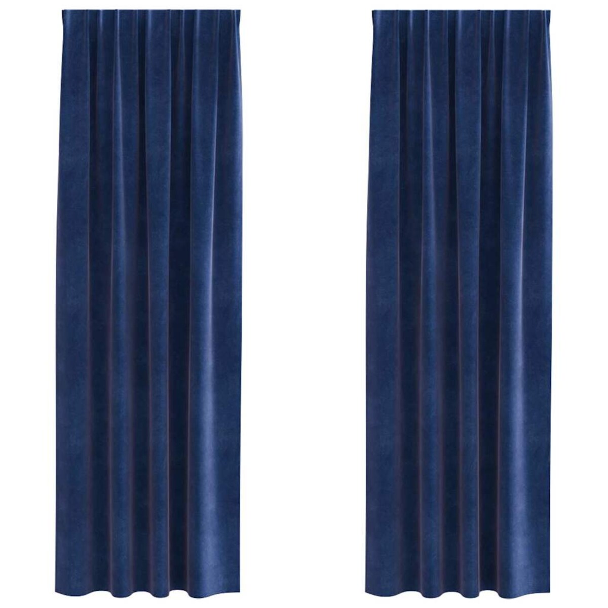vidaXL Zasłony z zasłonami 2 pcs granatowy 140 x 245 cm Aksamit