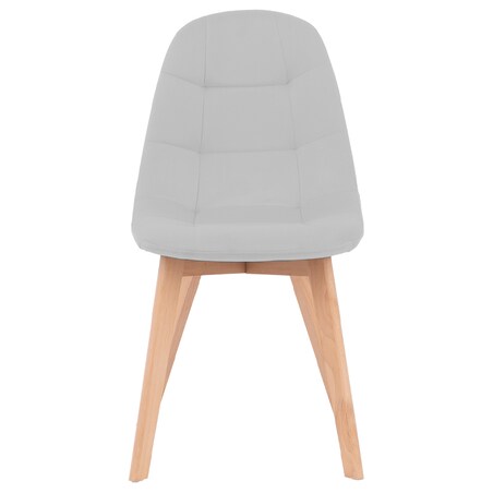 Krzesło skandynawskie tapicerowane welurowe nowoczesne szare