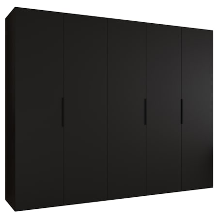 Szafa uchylna otwierana MARBELLA 1 250 wys. 202 cm Czarny + u. Czarny