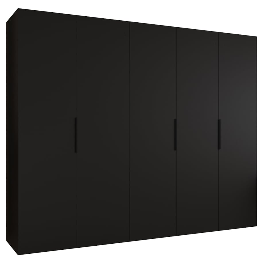 Szafa uchylna otwierana MARBELLA 1 250 wys. 202 cm Czarny + u. Czarny