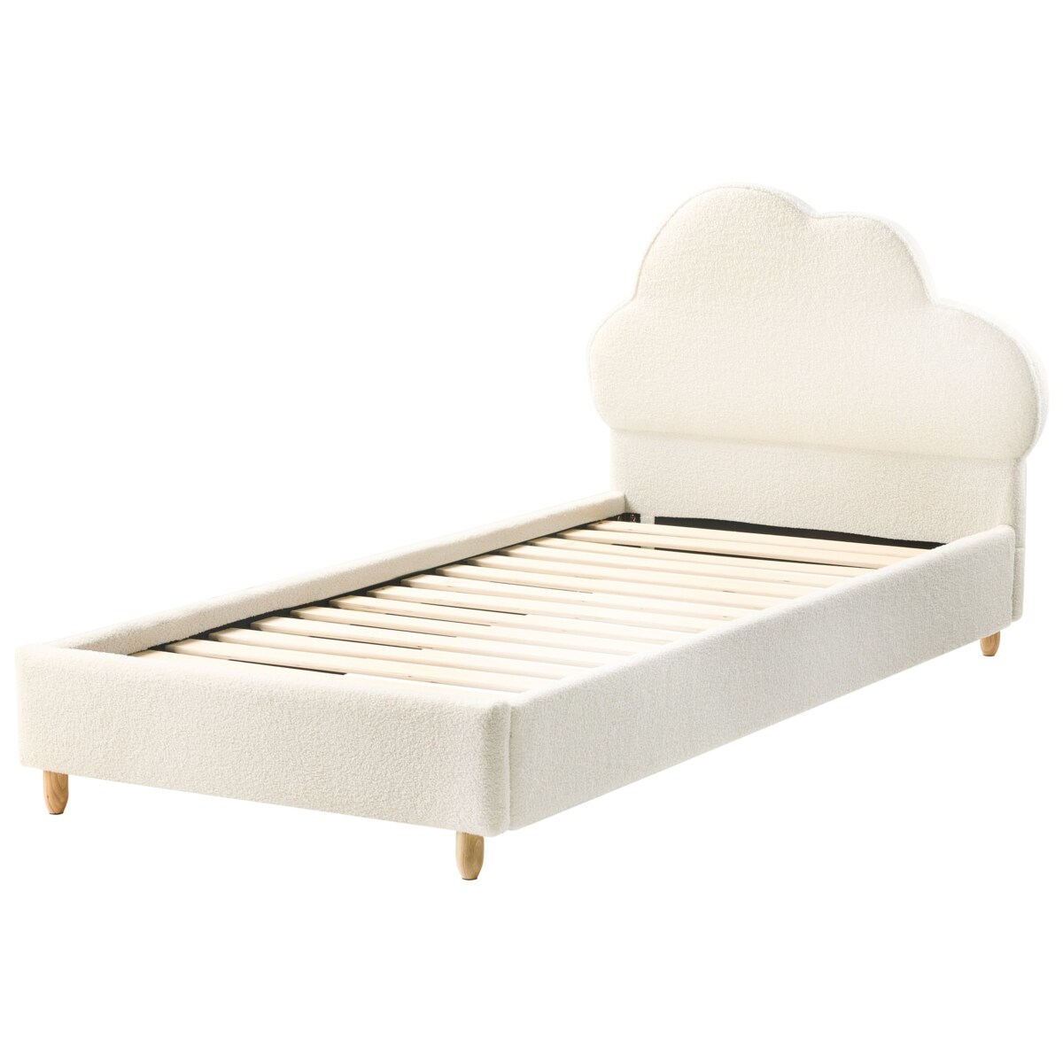 Łóżko dziecięce Chmurka Boucle BELLEVUE 90 x 200 cm Złamana biel