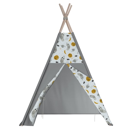 Tipi, biało-szara, 110 x 110 x 155 cm, Magic Collection