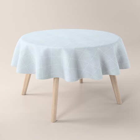 Obrus okrągły 130 x 130 cm szaro-srebrne romby