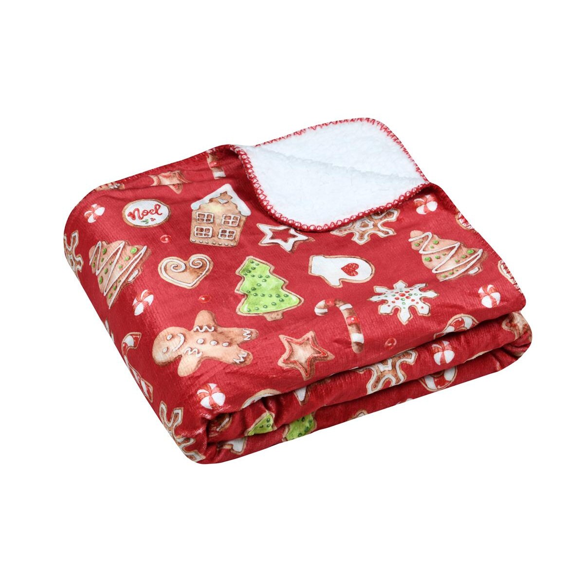 Koc świąteczny z barankiem NOEL, 130 x 160 cm